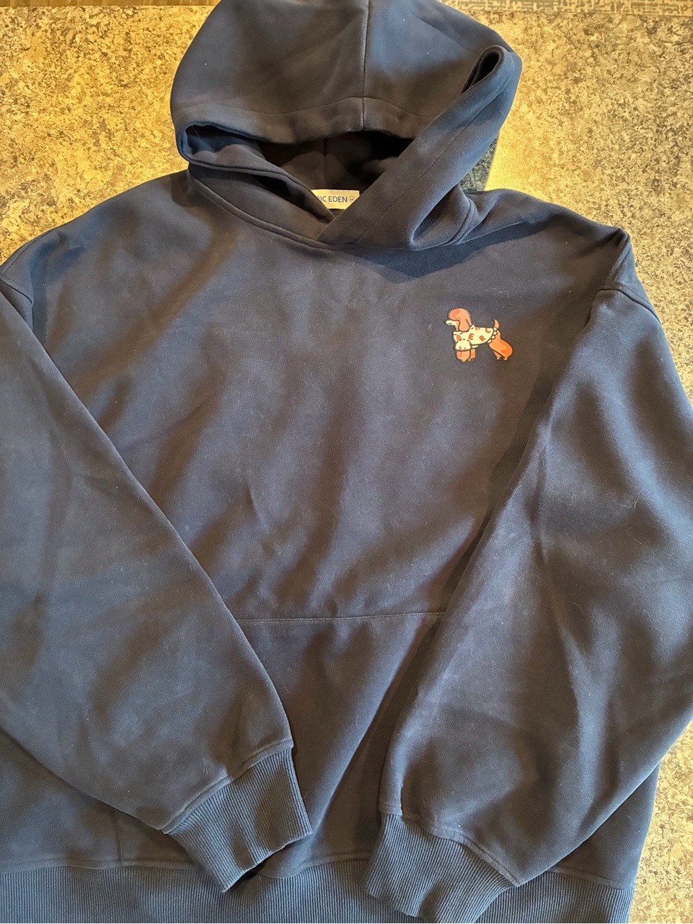Aelfric Eden Oversized Cute Poodle Pullover Hoodie Size Medium - Picture 2 of 5